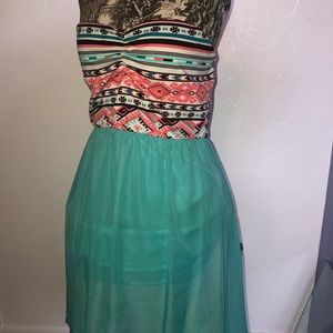 Hi-Low Strapless Dress
